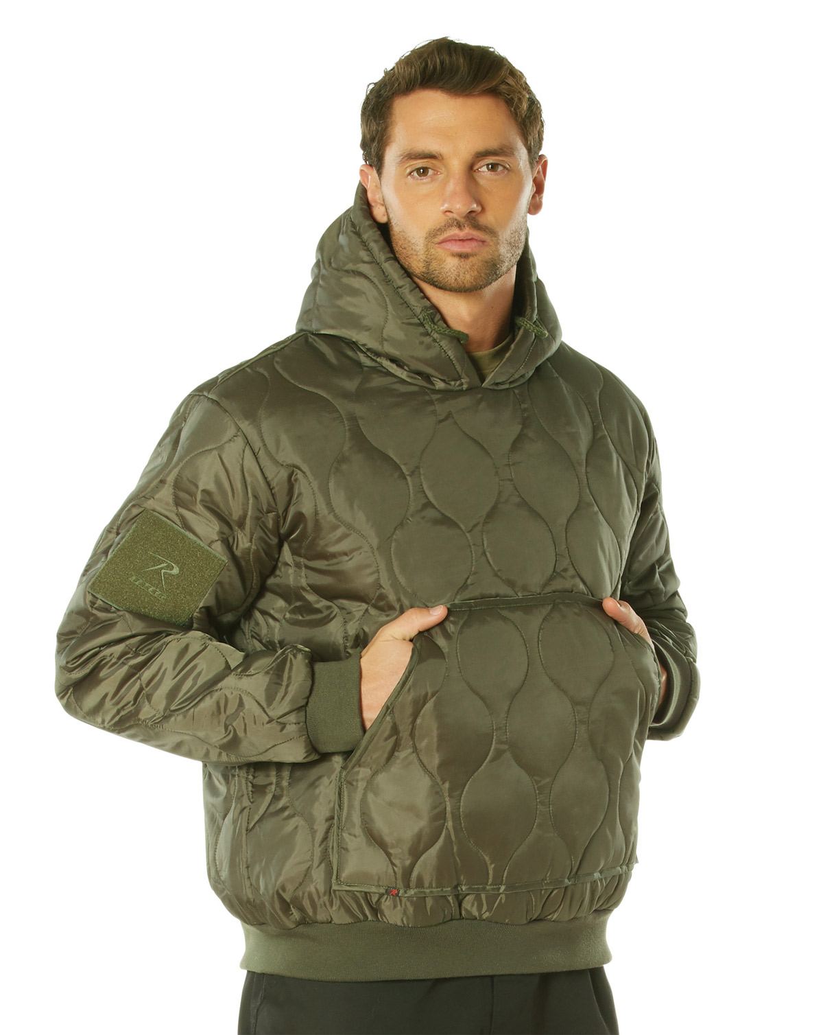 Rothco Vatteret Woobie Hoodie Oliven - M