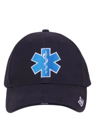 Rothco Deluxe Baseball Kasket - 'Star of Life' Sort - Kasketter & Caps