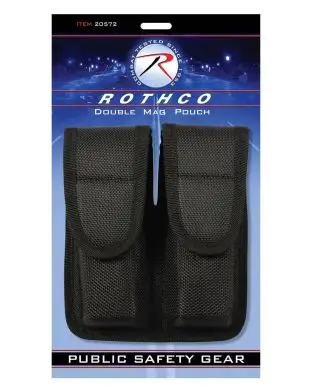 Rothco Dual Magasin Pouch - Slidstærk 1680D Sort - Molle-Lommer & Pouches
