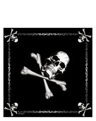 Rothco Jolly Roger Bandana 56x56cm Sort - Bandanas