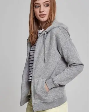 Urban Classics Classic Zip Hoodie til kvinder - Trøjer