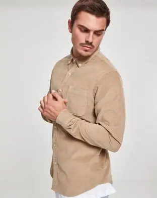 Urban Classics fløjlsskjorte - Skjorter