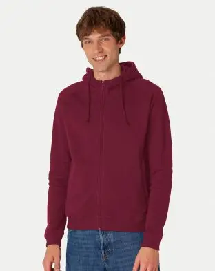 Neutral Unisex med Hætte w. Zip Bordeaux - Neutral